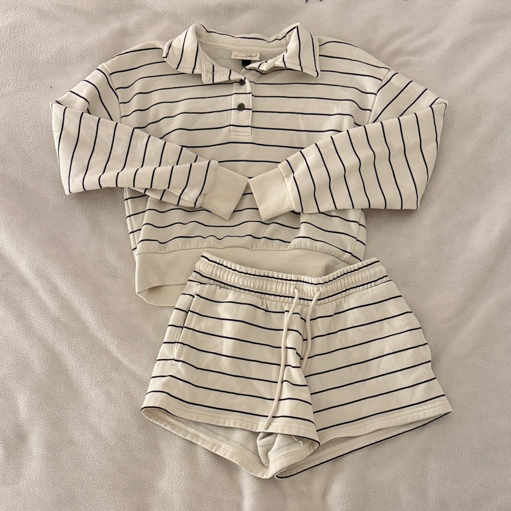 Target Cream and Black Striped Set